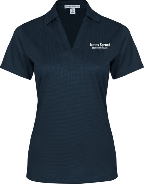 James Sprunt Womens Performance Fine Jacquard Polo Wordmark EMB - ONLINE ONLY